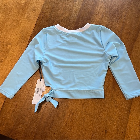 NWT Girl’s Blue Rashguard Swim Shirt - Picture 3 of 7